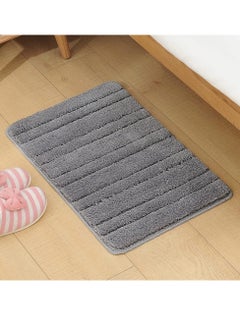 اشتري TYCOM Bathroom Rugs Bath Mat, 50x80cm, Non-Slip Fluffy Soft Plush Microfiber Shower Carpet Rug, Machine Washable Quick Dry Ultra  Bath Mats for Tub, Bathroom and Shower - B&S Grey في الامارات