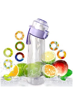 اشتري Air Up Water Bottle 650ML Scent Water Cup with 7 Flavour Pods Leak Proof Sports Water Cup with Straw Suitable for Outdoor Sports Gifts From Friends Birthday Gifts (Purple) في الامارات