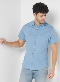 Buy Skinny Fit Half Sleeve Shirt in UAE