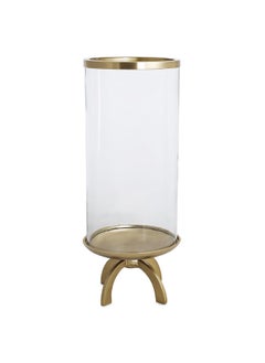 اشتري Klika Candle Holder, Gold & Clear - 21.5x54 cm في الامارات