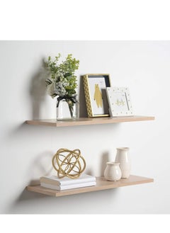 اشتري 2-Pcs Floating Wall Shelves 40/60/80/100×15 cm في الامارات