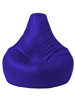 Buy Faux Leather Tear Drop Recliner Bean Bag with Filling Royal Blue in UAE