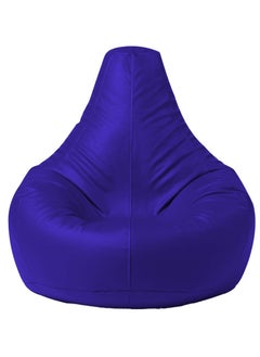 اشتري Faux Leather Tear Drop Recliner Bean Bag with Filling Royal Blue في الامارات