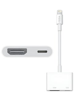 اشتري Lightning To HDMI Digital Av Adapter White - FEIDA brand في السعودية