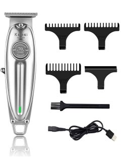 اشتري Kemei Original KM-1949 Professional Rechargeable and Cordless Hair Clipper Runtime: 120 min Trimmer for Men (Silver) في الامارات