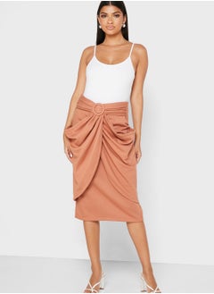 Buy Belted Midi Skirt in UAE