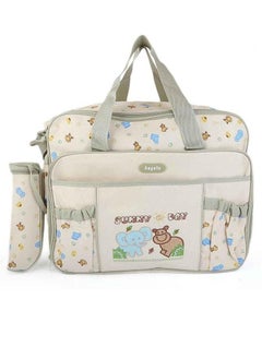 Buy Diaper bag backpack Multi Function Waterproof Travel Backpack Bags for Baby Care Large Capacity-Beige in UAE