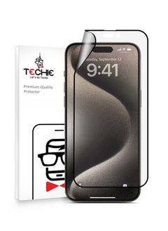 Buy Techie Full Cover 9H Hardness Matte Ceramic  Screen Protector for Apple iPhone 15 Pro Max– Anti Burst Anti Scratch Anti Fingerprint in Saudi Arabia