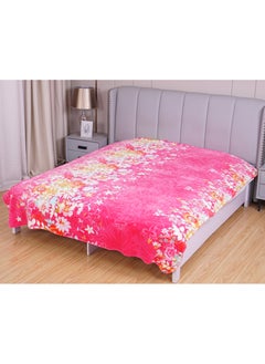 Buy Single Ply Premium Cloudy Blanket 2 Side Separate Design 100% Polyester SPUN YARN Obtained from Virgin Polyester Which is Suitable for winter and Rainy Season 220X240CM 11LBS in UAE