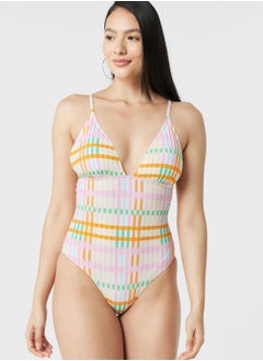 Buy Strappy High Leg Swimsuit in UAE