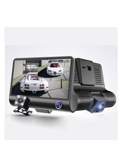 Buy H35 Car Dash Cam Wide Angle 3 Lens Night Vision Driving Recorder Waterproof Rear Camera Parking Monitor in Saudi Arabia