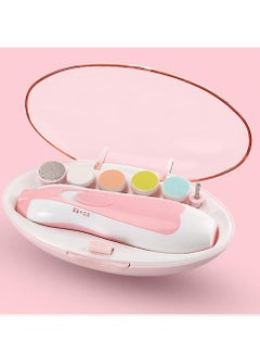 Buy 6-In-1 Electric Nail File Trimmer Tool Kit With LED Light For Children Nail Clippers Set with Travel Case- Safe Baby Nail File Trimmer in UAE