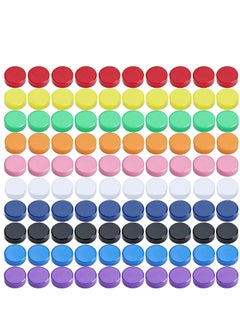 Buy Magnetic Dots Fridge Magnet 100PCs Round Heavy Duty Fridge Magnet Multicolor Decorative Strong Magnets for Refrigerator White Board Kitchen Office Classroom (21mm Diameter) in Saudi Arabia