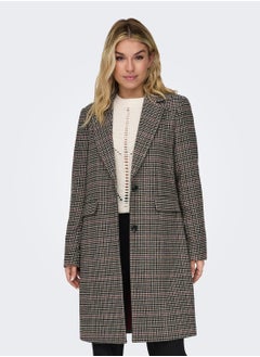 Buy Checked Longline Coat in UAE