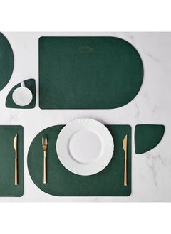 اشتري 4Pieces Ardilla Leather Placemat - Forest في مصر