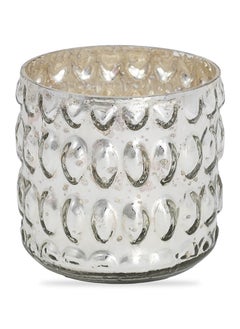 Buy Zigg Candle Holder, Silver - 10x10 cm in UAE