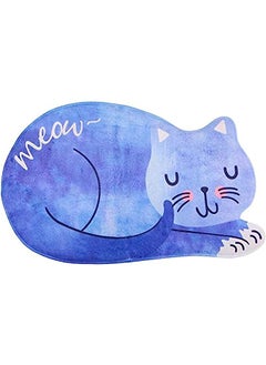 اشتري Animal Cat Mat Bathroom Living Room Anti-Slip Carpet Rug Kitchen, Blue في السعودية