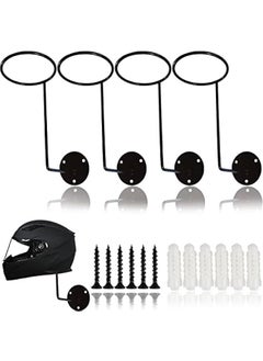 Buy Wall Mounted Helmet Holder, Metal Stand Rack for Motorcycle Jacket, Hats, Multi-functional Organizer for Motorcycle Accessories in Saudi Arabia