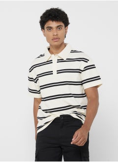 Buy Men'S Polo Striped Short Sleeve T-Shirt in UAE