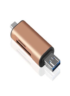 Buy Usb 2.0 Card Reader USB C USB A Micro USB OTG Adapter High Speed Fast Transfer 2 Card Slot TF SD Memory Card Reader for Android Phone PC Laptop in Saudi Arabia