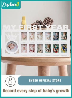 Buy First Year Newborn Keepsake Frame 12 Months Milestone Photo Frames Baby Shower And Album Gifts in UAE