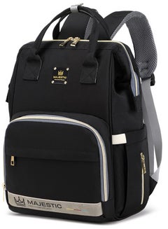 اشتري 133 3 Pcs Baby Maternity Diaper Fashion Waterproof Multifunctional large capacity backpack bag - Black في مصر