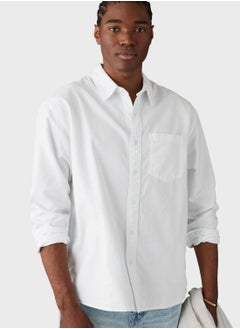 Buy Essential Button Down Regular Fit Shirt in UAE