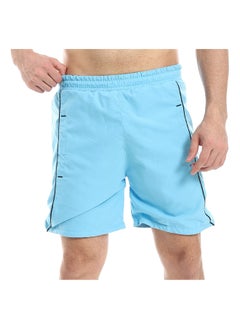 اشتري Elastic Waist Polyester Swim Short _Sku Blue في مصر