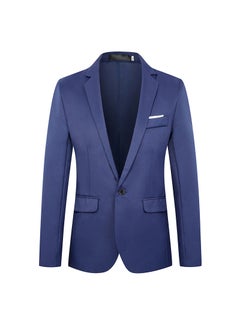 Buy Mens Suit Jacket Business Casual Professional Formal Suit Flip Slim Wedding Dress One Piece Suit Jacket for MenNavy Navy in Saudi Arabia