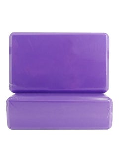 اشتري Yoga Block 2 Pack High Density EVA Foam Blocks, Non-Slip Surface Cork Yoga Brick 9"x6"x3"Eco-Friendly EVA Foam Exercise Blocks Set for Improved Stretching Yoga/Pilates/Meditation-Purple في الامارات