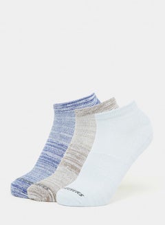 Buy Pack of 3 - Logo Print Ankle Length Socks in Saudi Arabia
