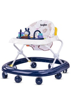 Buy Baybee Zato Baby Walker for Kids, Foldable Kids Walker with 3 Position Adjustable Height & Musical Toy Bar Activity Walker for Toddlers Walker for Baby Boy Girl 6 to 18 Months Dark Blue in UAE