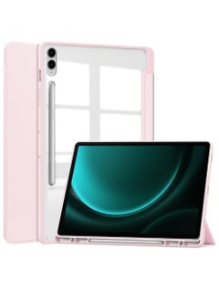 Buy Hybrid Slim Case for Samsung Galaxy Tab S9 FE 5G 10.9 Inch/Galaxy Tab S9 11 Inch 2023 with S Pen Holder Shockproof Cover with Clear Transparent Back Shell Auto Wake/Sleep in UAE