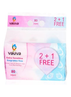 اشتري 240- Count Extra Sensitive Pure Water Baby Wipes, Hygienic Grooming Care, Hypoallergenic and Dermatologically Tested في السعودية