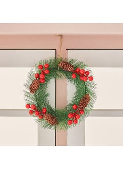 اشتري Blovec Christmas Berry and Pine Wreath 20 x 20 x 5 cm في الامارات