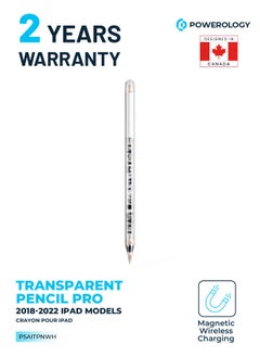 Buy 1.5mm Tip Smart Apple iPad Transparent Pencil - White in UAE