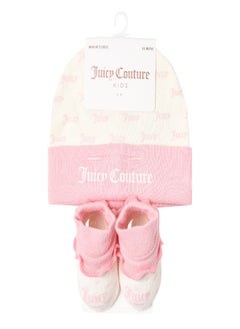 Buy Juicy Couture Hat and Bootie Baby Gift Set Vanilla Ice in Saudi Arabia