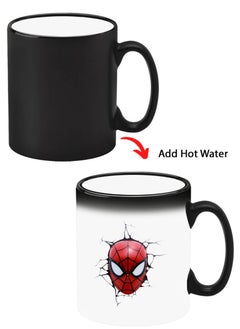 اشتري Color Changing Heat Sensitive Ceramic Mug, Image Revealed When HOT Liquid is Added! Spiderman Face في الامارات