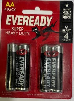 Buy Eveready Super Heavy Duty Battery, Size AA, Pack Of 4 in Egypt
