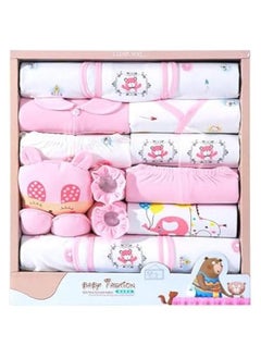 اشتري 18 Pieces Baby Gift Box - Newborn Spring And Autumn Clothing (Pink) في الامارات