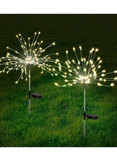 Buy Solar Garden Lights Outdoor Decor 2 Pack Waterproof Solar Firework Lights 180 LED Fairy Lights Yard Planter Decorative Solar Powered String Light, Solar Lights for Garden, Wedding, Party in Saudi Arabia