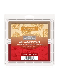 Buy 100-Piece All-American 3-in-1 Fragrance Scented Wax Melt Blends Cream and Red 262 g 87831173 in Saudi Arabia