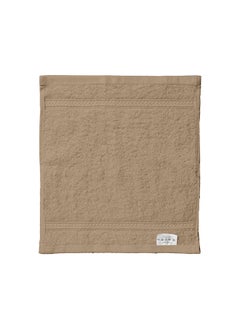 اشتري Deyarco Princess Terry 100% Cotton 480 Gsm Face Towel, Super Soft Quick Dry Highly Absorbent Dobby Border Ring Spun, Size: 30 X 30Cm, Beige في الامارات