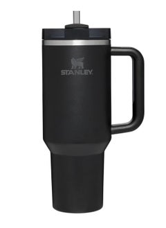 Buy 40oz Stanley Quencher H20 Flowstate Stainless Steel Vacuum Insulated Tumbler with Lid and Straw for Water, Iced Tea or Coffee, Smoothie and More, Cream (Black) in UAE