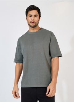 Buy Basic Crew Neck Oversized T-Shirt in Saudi Arabia