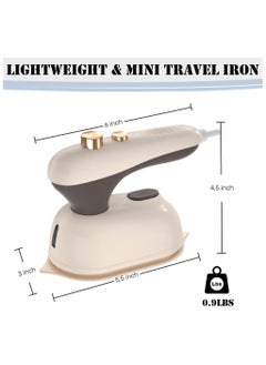 اشتري Professional Micro Steam Iron, Portable Travel 180° Rotating Mini Foldable Iron for Clothes Size, Handheld Steamer Home Dry & Wet Ironing في الامارات