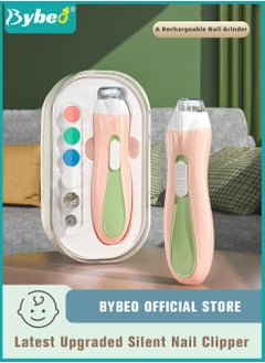 اشتري Baby Nail Clippers, Electric Trimmer, Infant Nails File Kit with LED Lighting and 6 Different Sized Sanding Pads for Newborn Toddler Children or Adults Toes Fingernails Care في السعودية