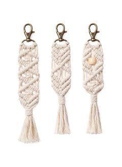 Buy Macrame Keychains Boho Macrame Bag Charms with Tassels Car Hanging 3 pieces in Egypt