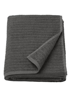 Buy Bath Sheet Dark Grey 100X150 Cm in Saudi Arabia