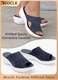 Buy Women's Platform Sandals Stretch Orthopedic Sandals Open Toe Breathable Platform Shoes Beach Slippers Washable Slippers Comfort Walking Wedges in Saudi Arabia